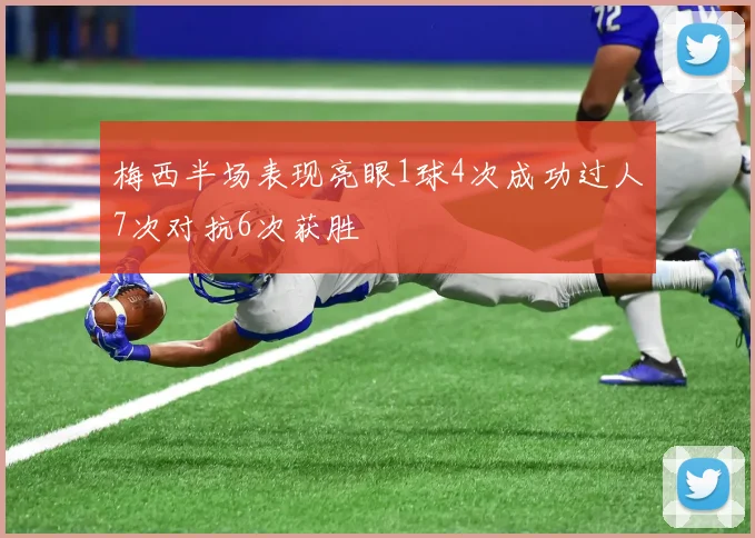梅西半场表现亮眼1球4次成功过人7次对抗6次获胜